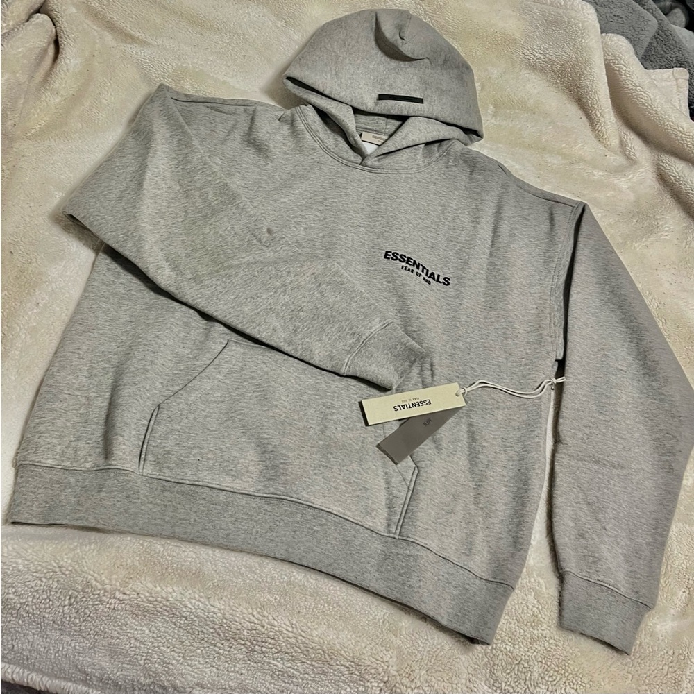 Essentials Black Pullover Hoodie with Subtle Logo - image 2